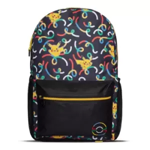 Pokemon Pikachu Sublimation All-Over Print Backpack, Black...