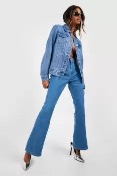 Basics High Waisted Disco Flared Jeans