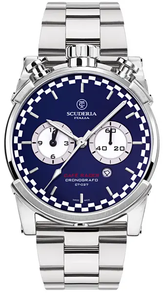 CT Scuderia Watch Bullet Head Check Flag - Blue CTS-074