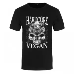 Grindstore Mens Hardcore Vegan T-Shirt (S) (Black/White)