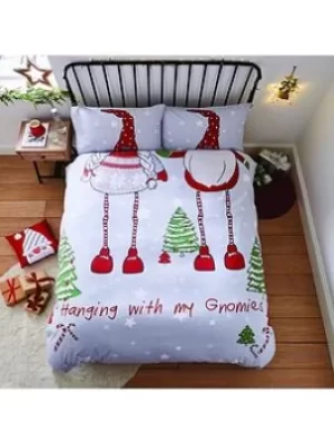 Catherine Lansfield Hanging With My Gnomies Christmas Duvet Set