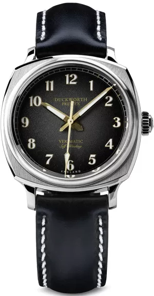 Duckworth Prestex Watch Verimatic Black Fume Black Leather Limited Edition