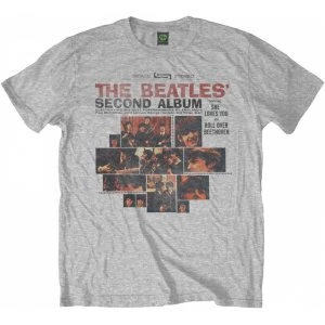 The Beatles - Second Album Mens Large T-Shirt - Grey