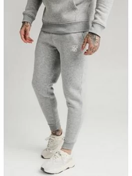 SikSilk Muscle Fit Jogger - Grey Marl, Size S, Men