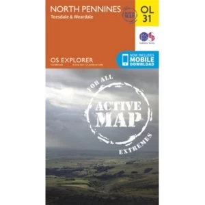 North Pennines - Teesdale & Weardale by Ordnance Survey (Sheet map, folded, 2015)