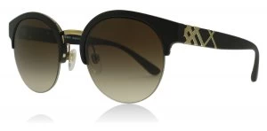 Burberry BE4241 Sunglasses Matte Black/Pale Gold 346413 52mm