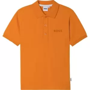 Boss Tonal Polo Shirt Juniors - Orange