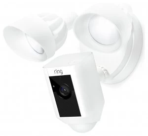 Ring Floodlight Cam Network Surveillance Camera 8SF1P7 WEU0 Smart Home Security Camera in White