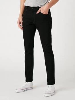 Wrangler Larston Slim Jeans - Black, Size 32, Length Regular, Men