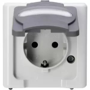 Kopp 103356006 1 Piece Wet room switch product range Complete PG socket (+ lid) BlueElectric Grey