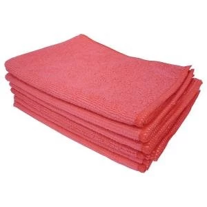 Facilities Microfibre Cleaning Cloths Colour Coded for Dry or Damp