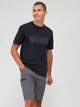 BOSS 9 Large Logo T-Shirt - Dark Blue, Dark Blue, Size L, Men