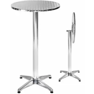 Bar table made of aluminium Ø60cm - bistro table, high table, tall table - 6.5cm - grey