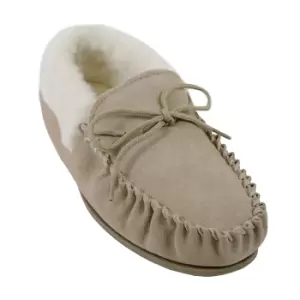 Eastern Counties Leather Womens/Ladies Hard Sole Wool Lined Moccasins (8 UK) (Camel)