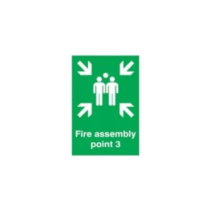 Fire Assembly Point 3 594X420MM Rigid