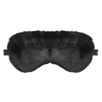 Biba Luxe Eye Mask - Black Faux Fur