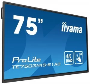 iiyama TE7503MIS-B1AG 75 Black 4K Ultra HD Interactive Display