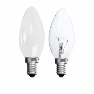 Status 60W Small Edison Screw Candle Bulb - Opal - 10 Pack