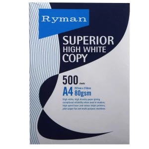 Ryman Superior White A4 Copy Paper - 500 Pack