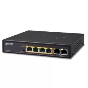 FSD-604HP - Unmanaged - Fast Ethernet (10/100) - Full duplex - Power over Ethernet (PoE)