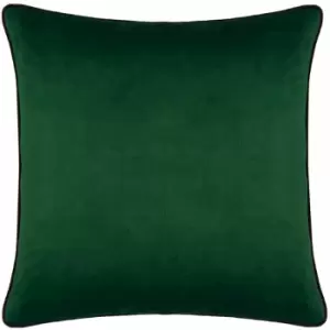 Bee Deco Print Piped Edge Cushion Cover, Emerald, 43 x 43cm - Furn