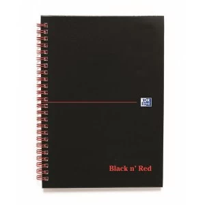 Black n Red A5 90gm2 140 Pages Ruled and A Z Indexed Wirebound Notebook Pack of 5