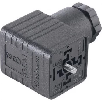 Hirschmann 931 965-100-1 GDM 2009 Right-angle Connector Black Number of pins:2 + PE