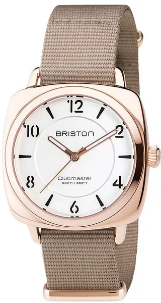Briston Watch Clubmaster Chic Polished Gold - White BST-178