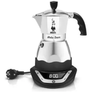 Bialetti Moka Timer 6 Cup Espresso maker Black, Silver