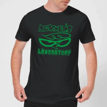 Dexters Lab Logo Mens T-Shirt - Black - XS - Black