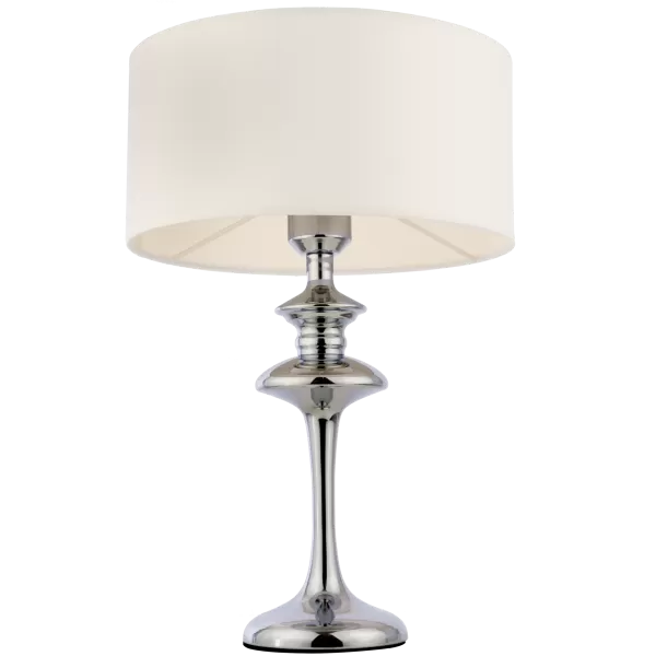Abu Dhabi Table Lamp With Round Shade Silver, E27