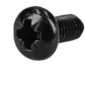R-TECH 337000 Black Pozi Pan Head Machine Screws M3 6mm - Pack Of 100