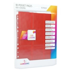Gamegenic Sideloading 18-Pocket Pages (10 Sleeves) - Red