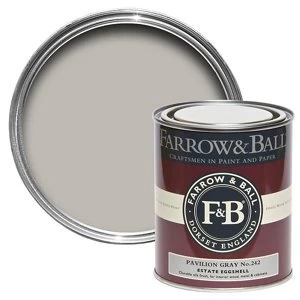 Farrow & Ball Estate Pavilion gray No. 242 Eggshell Metal & wood Paint 0.75L