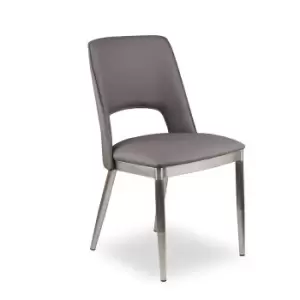 Gilden Grey Leather Effect Dining Chair