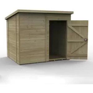 8' x 6' Forest Timberdale 25yr Guarantee Tongue & Groove Pressure Treated Windowless Pent Shed (2.5m x 2.02m) - Natural Timber