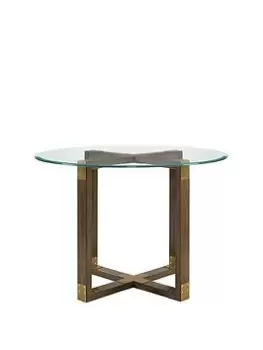 Queer Eye Bronx 109cm Glass Top Round Dining Table