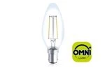 Integral Candle Full Glass Omni-Lamp 2W 25W 2700K 230lm B15 Non-Dimmable 330 deg Beam Angle