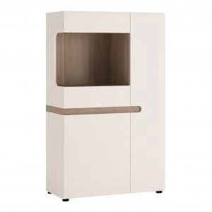 Exton 2 Door Low Display Cabinet - White Gloss