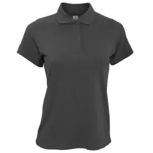 B&C Safran Pure Ladies Short Sleeve Polo Shirt (XS) (Dark Grey)