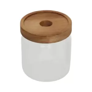 Glass Storage Jar with Acacia Wood Lid 500ml