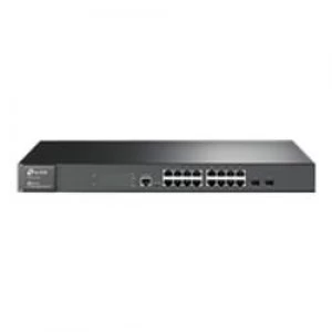 TP LINK JetStream T2600G-18TS Switch - Managed - 16x 10/100/1000 + 2 x combo Gigabit SFP