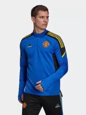 adidas Manchester United Condivo Training Top, Blue Size XL Men