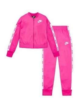 Nike Sportswear Older Girls Tricot Tracksuit - Pink Size M 10-12 Years, Women