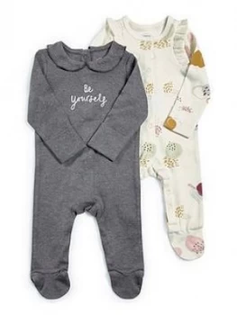 Mamas & Papas Be Yourself Sleepsuit 2 Pack Baby Girls