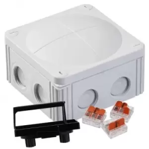 Wiska COMBI Grey Polypropylene Weatherproof Junction Box With 7 Self Sealing Cable Inlets - 10110871