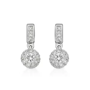 JG Signature 9ct White Gold Diamond Cluster Earrings