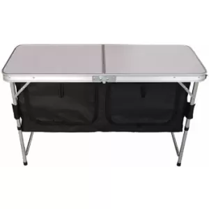 Charles Bentley Odyssey Camping Storage Table - BLACK, WHITE