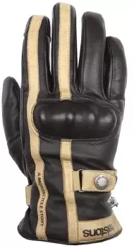 Helstons Burton Motorcycle Gloves, black-beige, Size M L, black-beige, Size M L