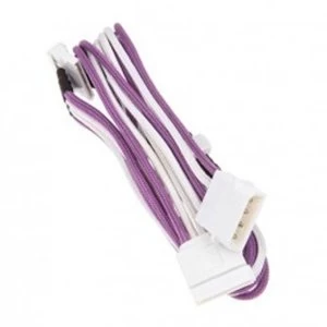 BitFenix Alchemy Molex 4x SATA Adapter 20cm - sleeved Purple / White / White